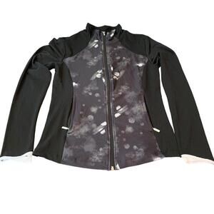 ACX Active Womens Black Fitness Jacket Full Zipper Two Pockets Size Medium​​​​​